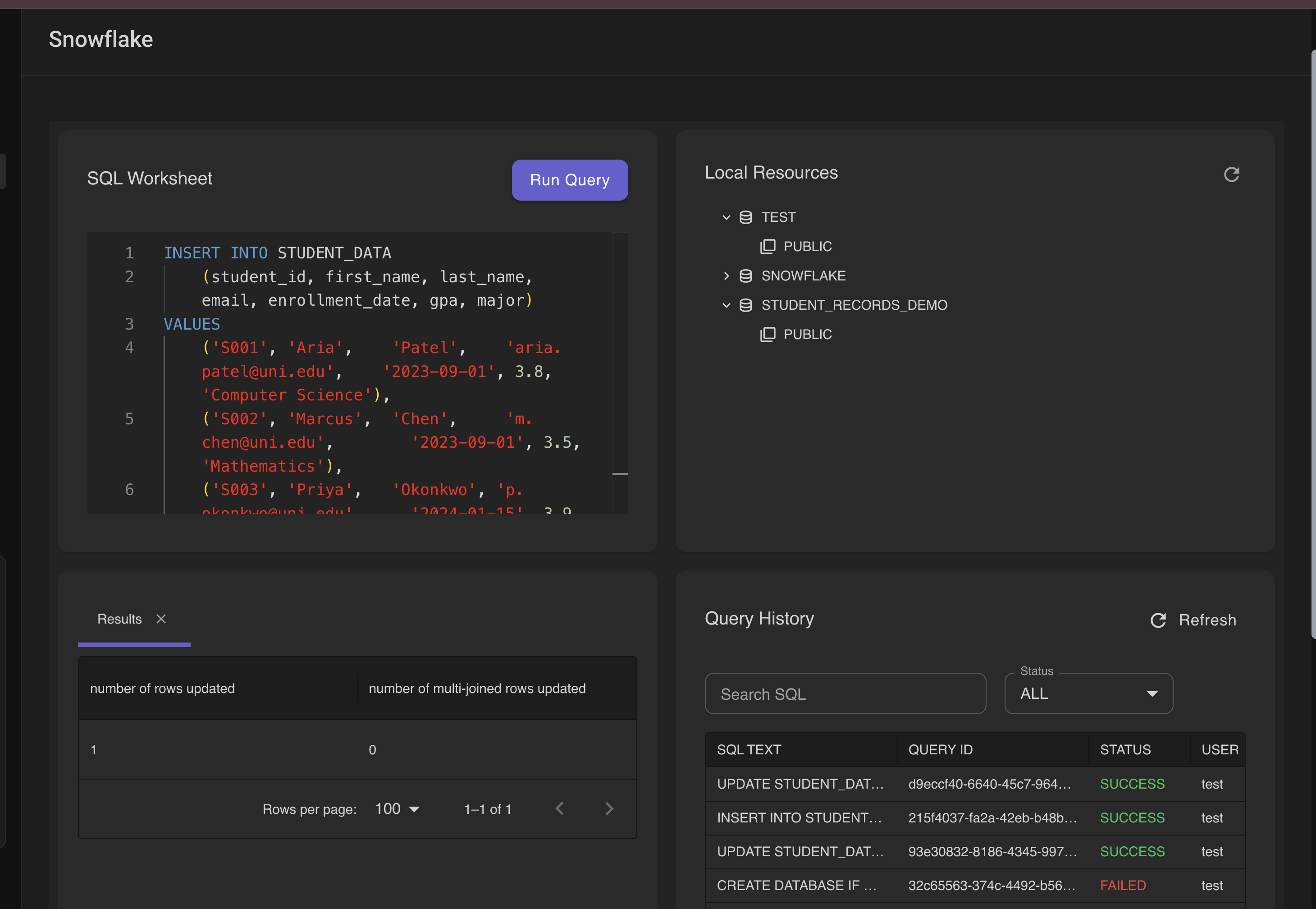 Multi Statement Query